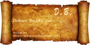 Dobos Bojána névjegykártya