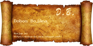 Dobos Bojána névjegykártya