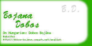 bojana dobos business card